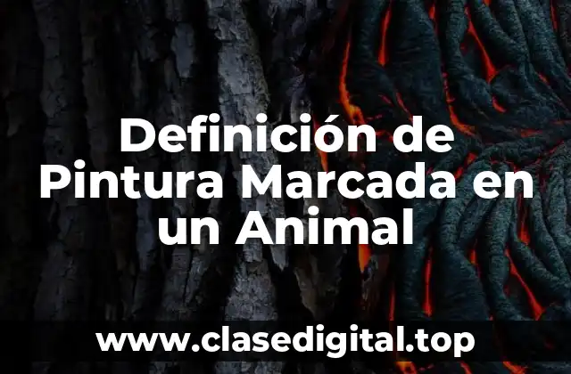 Definición de Pintura Marcada en un Animal