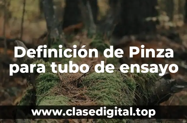 Definición de Pinza para tubo de ensayo
