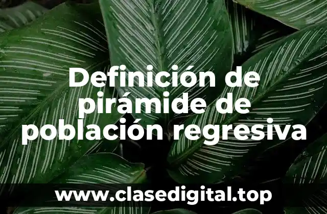 Definición de pirámide de población regresiva