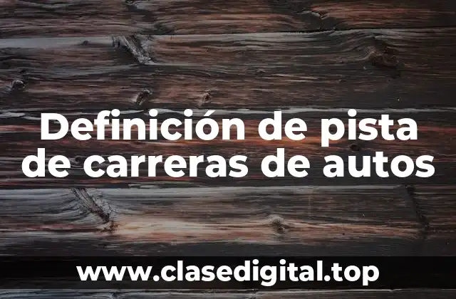 Definición de pista de carreras de autos