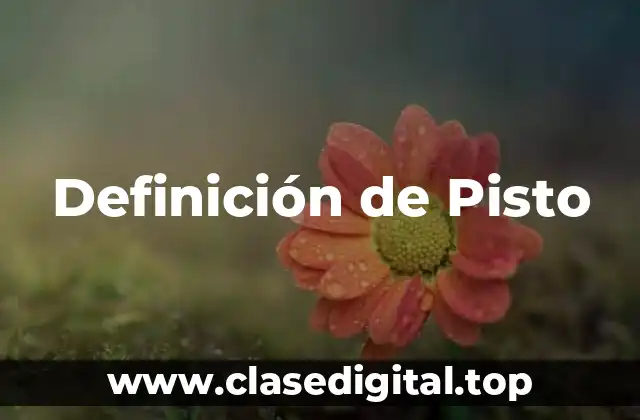 Definición de Pisto