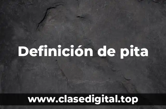 Definición de pita