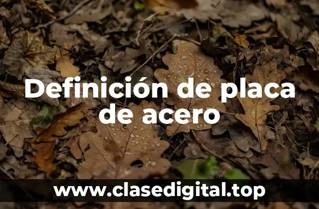 Definición de placa de acero