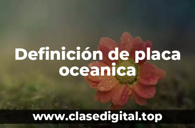 Definición de placa oceanica