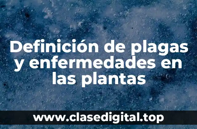 Definición de plagas y enfermedades en las plantas