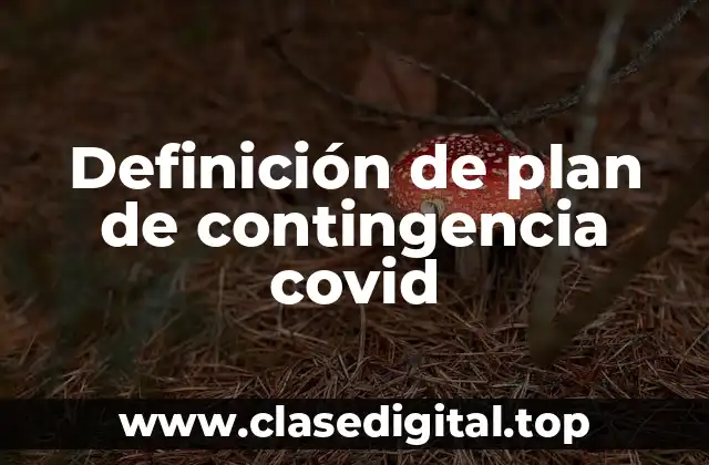 Definición de plan de contingencia covid
