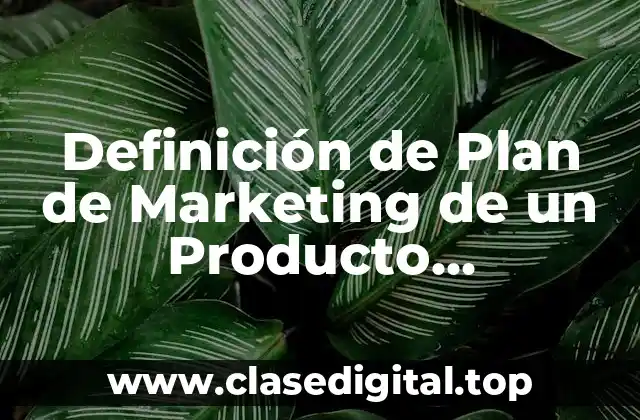 Definición de Plan de Marketing de un Producto Alimenticio