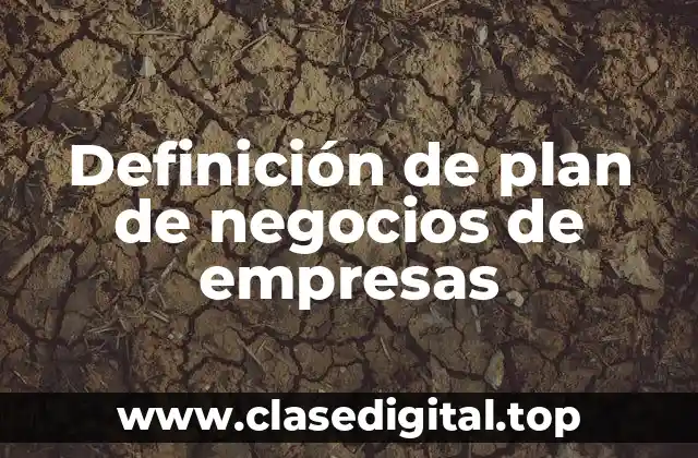 Ejemplos de plan de negocios de empresas