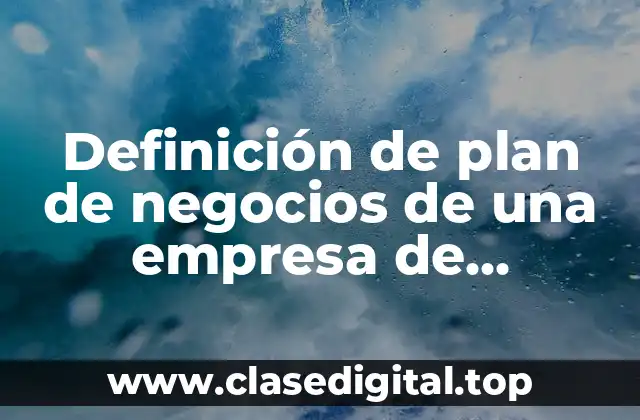 Definición de plan de negocios de una empresa de software