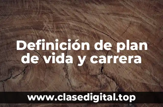 Definición de plan de vida y carrera