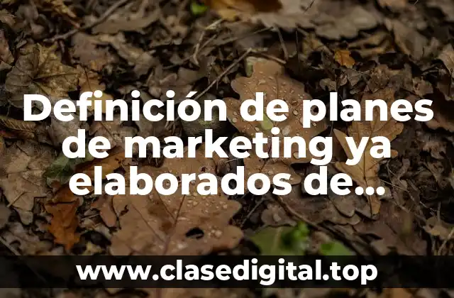 Ejemplos de planes de marketing ya elaborados de empresas eléctricas