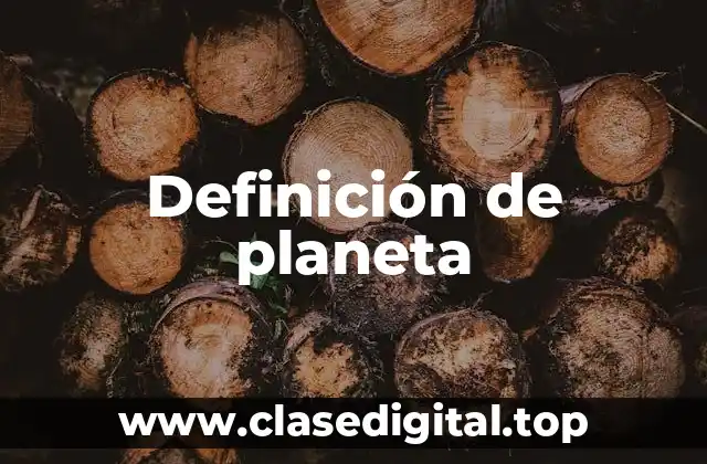 Definición de planeta