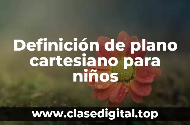 Definición técnica de plano cartesiano