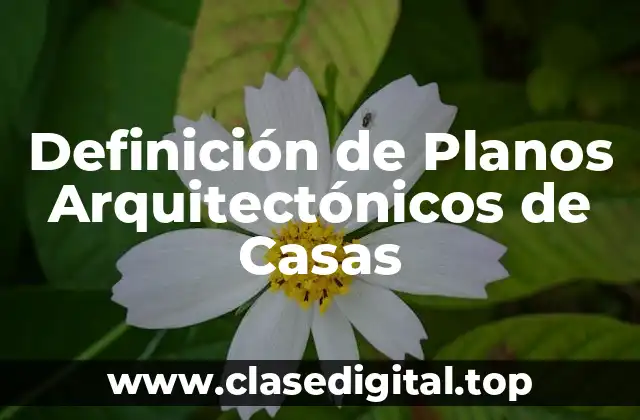 Definición de Planos Arquitectónicos de Casas