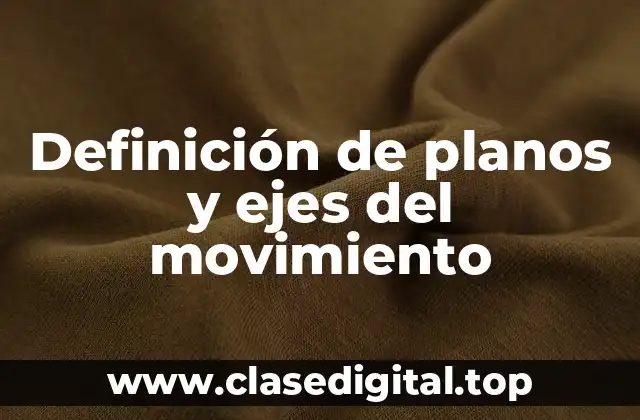 Definición de planos y ejes del movimiento