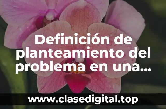 Definición de planteamiento del problema en una investigación de mercado