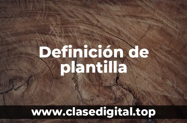 Definición técnica de plantilla