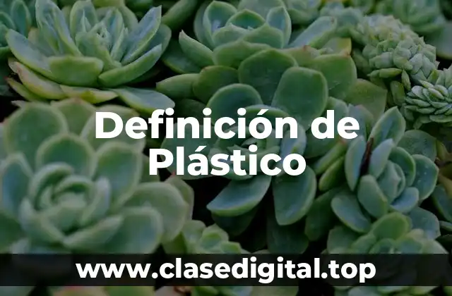 Definición de Plástico