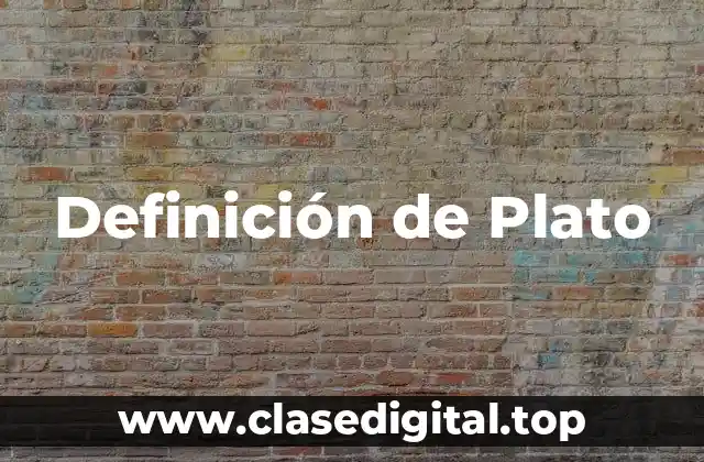 Definición de Plato