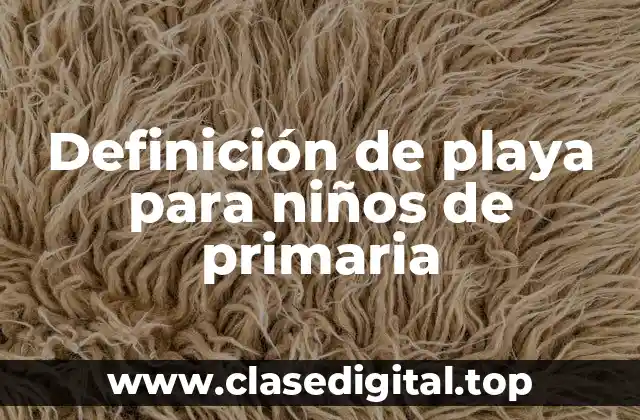 Definición de playa para niños de primaria