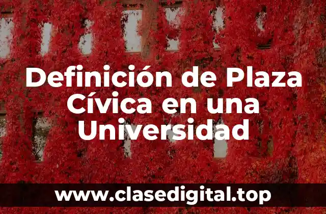 Definición técnica de Plaza Cívica en una Universidad