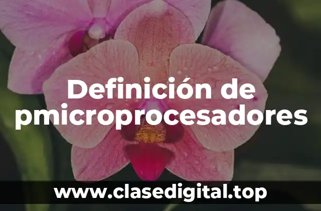 Definición de pmicroprocesadores