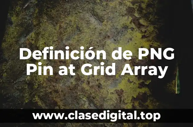 Definición de PNG Pin at Grid Array