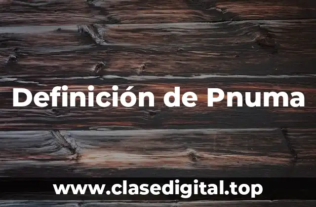 Definición de Pnuma