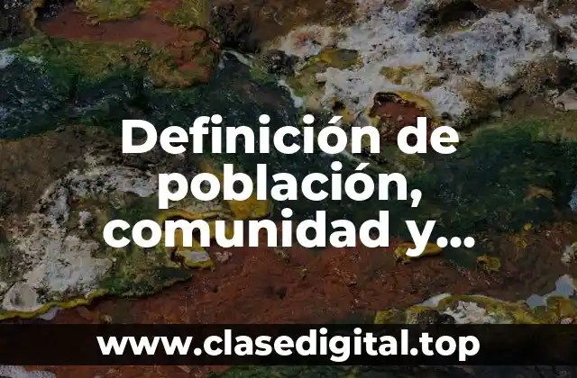 Definición técnica de población