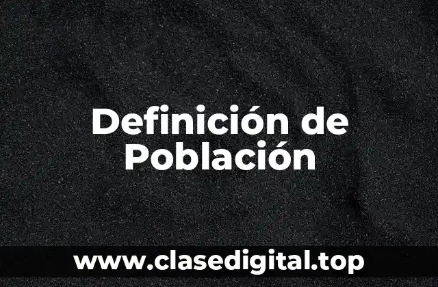 Definición de Población