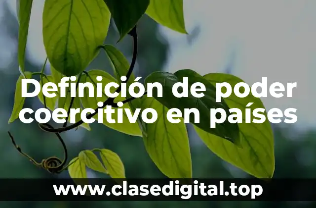 Definición de poder coercitivo en países
