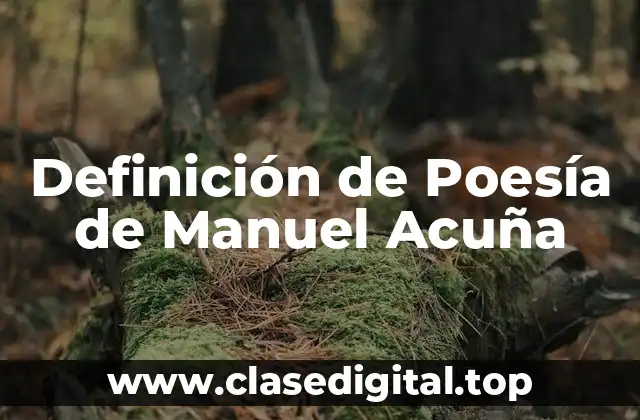 Definición de Poesía de Manuel Acuña