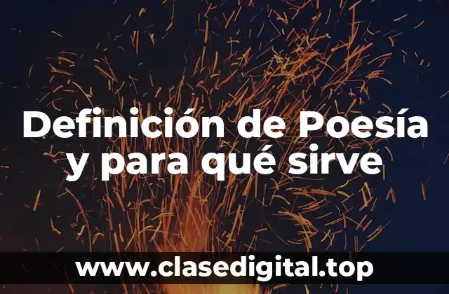 Definición técnica de Poesía