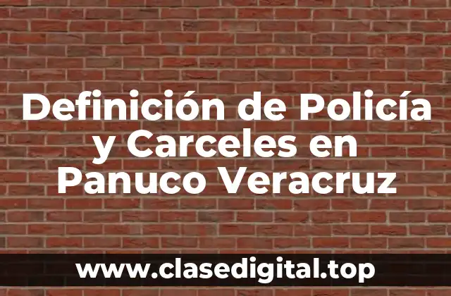 Definición de Policía y Carceles en Panuco Veracruz