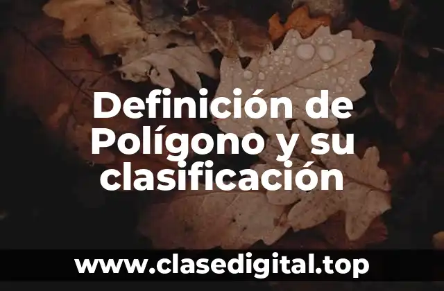 Definición de Polígono y su clasificación
