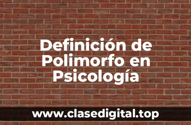 Definición de Polimorfo en Psicología