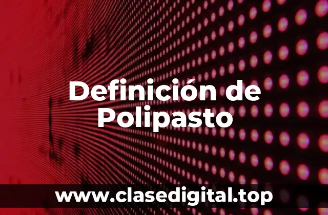Definición de Polipasto