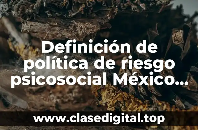 Ejemplos de política de riesgo psicosocial