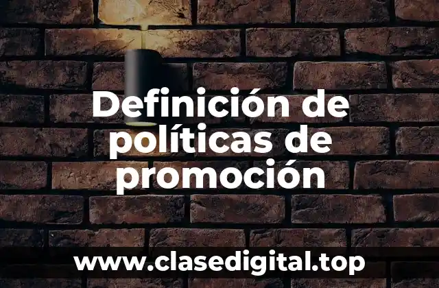 Definición de políticas de promoción