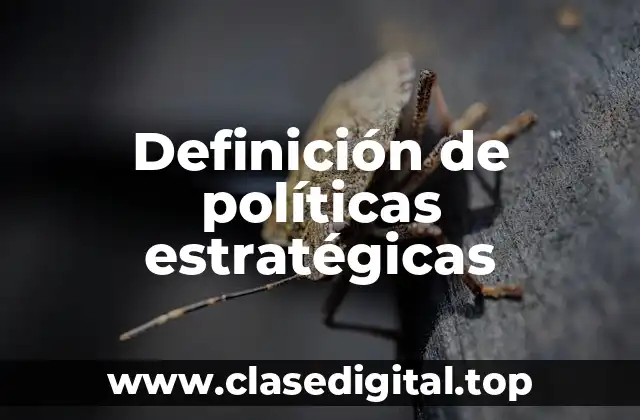 Ejemplos de políticas estratégicas