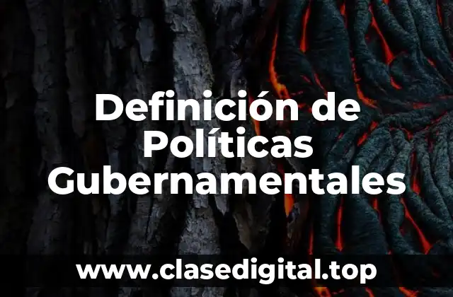 Definición técnica de políticas gubernamentales