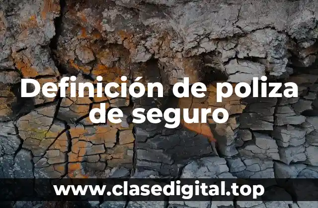 Definición de poliza de seguro