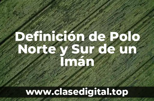 Definición de Polo Norte y Sur de un Imán
