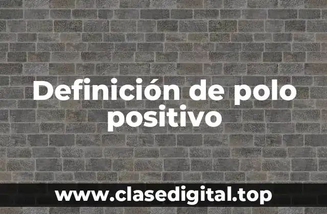 Definición de polo positivo