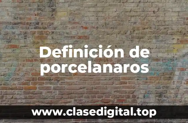 Ejemplos de porcelanaros