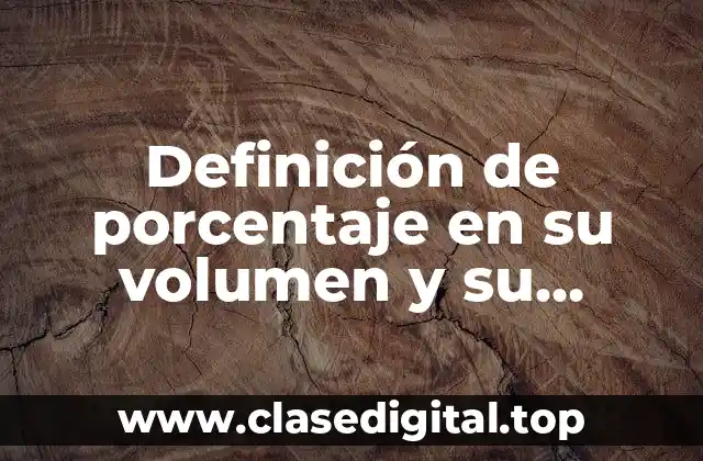 Definición técnica de porcentaje