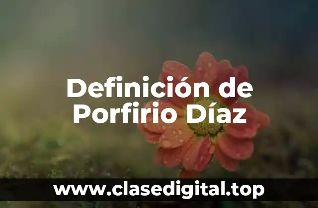 Definición de Porfirio Díaz