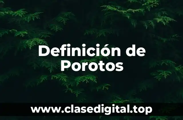 Definición de Porotos