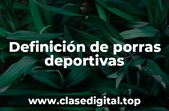Definición de porras deportivas