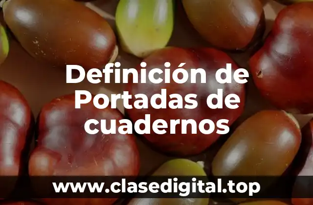 Definición de Portadas de cuadernos